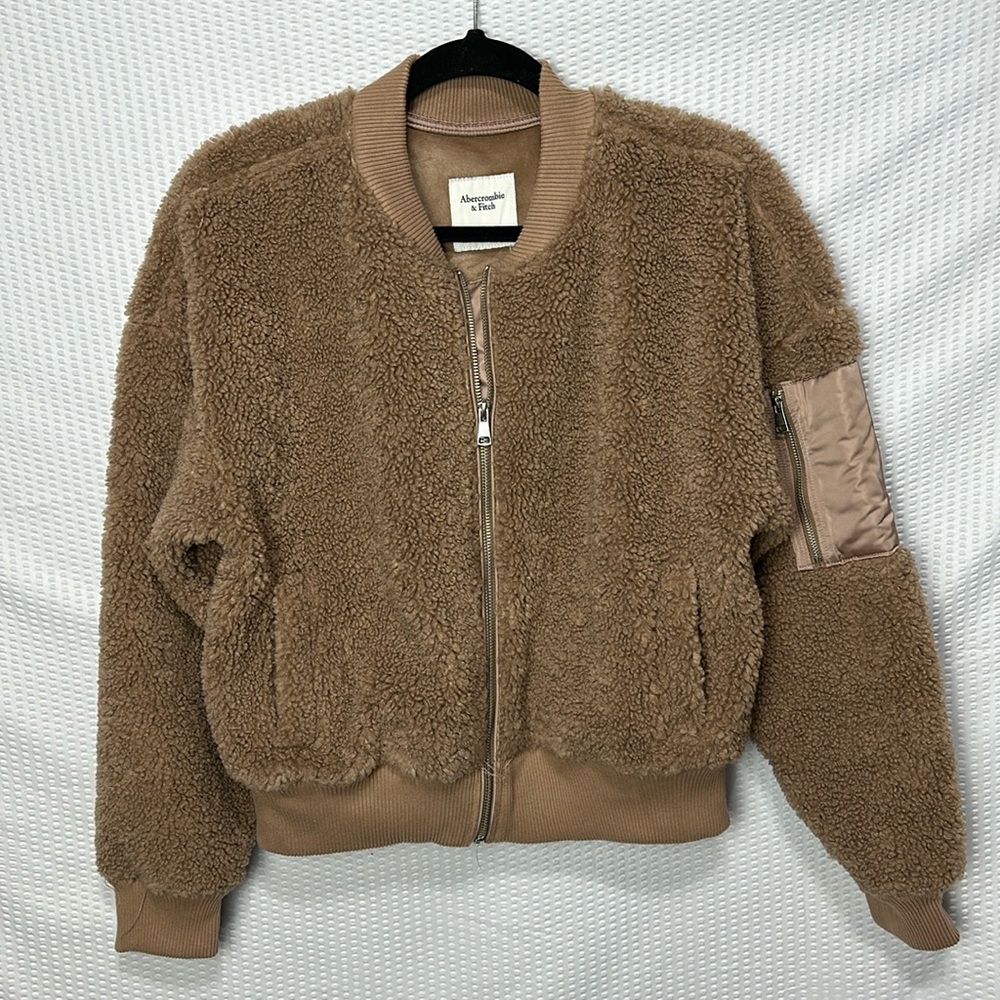 Nwt Abercrombie & Fitch Jacket Sherpa Faux Fur - image 4